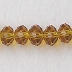 Topaz. Facetgeslepen Glaskraal. Rondelle. 5x8mm.