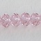 Light Roze. Facetgeslepen Glaskraal. Rondelle. 9x12mm.