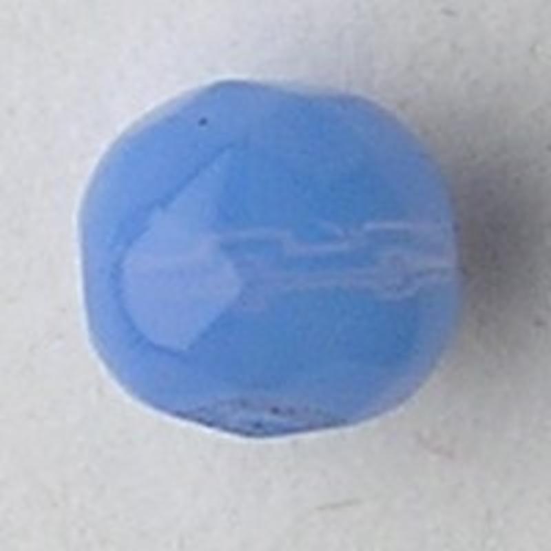 Blue Opal Facetgeslepen Glaskraal. 8mm.