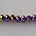 Peacock. Facetgeslepen Glaskraal. Rondelle. 6x8mm.