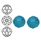 SWAROVSKI ELEMENTS Swarovski. Facetgeslepen Ronde Kraal. 6mm. Caribbean Blue Opal.