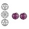 SWAROVSKI ELEMENTS Swarovski. Facetgeslepen Ronde Kraal. 6mm. Amethyst.