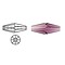 SWAROVSKI ELEMENTS Swarovski. Langwerpige Bicone. Amethist. 5x15mm.