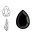 SWAROVSKI ELEMENTS Swarovski Druppel. Jet. 14x10mm. Pointed Back.