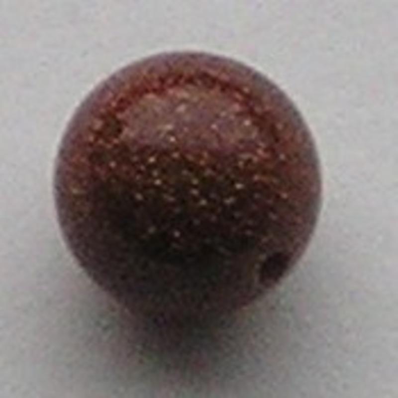 Goldstone Ronde Kraal 6mm.