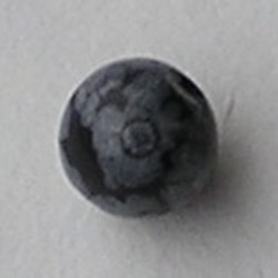 Snowflake Obsidan Kraal. 4mm.