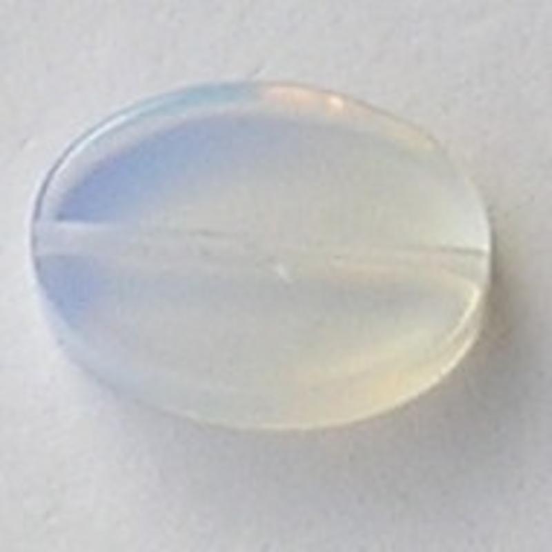 Imitatie Halfedelsteen. Sea Opal. Ovaal Plat. 13x18mm.