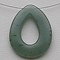 Druppelvormige Groene Avanturine Hanger. 35x45mm.