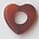 Red Agaat (natural) 22mm. Kraal Hart. open.