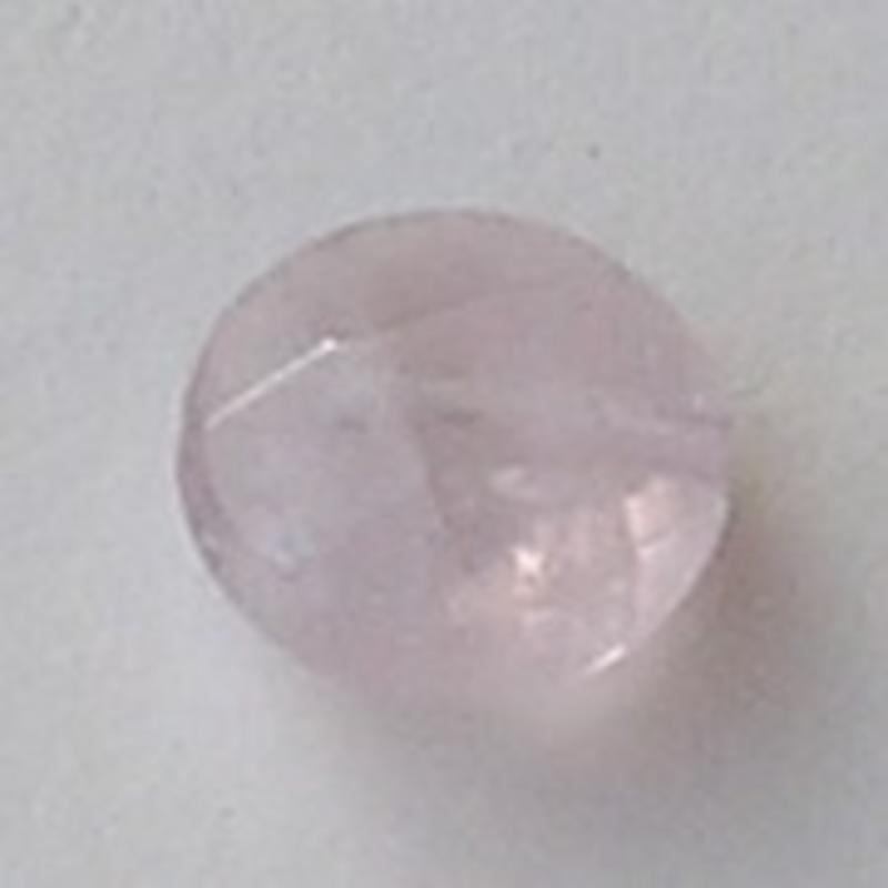 Rozenquartz Geslepen Kraal. Rond Plat Pastillevormig. 10mm.