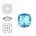 SWAROVSKI ELEMENTS Swarovski Vierkant. 4470-10mm. Aqua. Pointed Back.