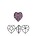 SWAROVSKI ELEMENTS Hartje. 6mm. Light Amethist. Pointed Back.