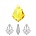 SWAROVSKI ELEMENTS Swarovski. Hanger. Light Topaas. 15x22mm. Facet Barok.