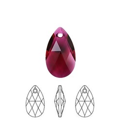 SWAROVSKI ELEMENTS Swarovski Pendant hangertje. Pear shaped. MM16.0. 16mm. Ruby.