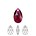 SWAROVSKI ELEMENTS Swarovski Pendant hangertje. Pear shaped. MM16.0. 16mm. Ruby.