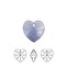 SWAROVSKI ELEMENTS Provence Lavender Pendant Hartje. 10.3x10mm. met gaatje bovenin