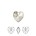 SWAROVSKI ELEMENTS Crystal Silver Shade Pendant Hartje. 10.3x10mm. met gaatje bovenin.