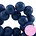Houten kraal. 10mm. Navy Blue.