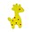 Houten hanger Giraf. 28x50mm. Geel.