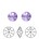 SWAROVSKI ELEMENTS Swarovski Xilion Pendant. 6mm. Violet