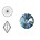 SWAROVSKI ELEMENTS Swarovski Rivoli steen (punt). MM12.0. 12mm. Aquamarine.