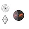 SWAROVSKI ELEMENTS Rivoli steen. MM12.0. 12mm. Smoked Topaas.