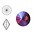 SWAROVSKI ELEMENTS Swarovski Rivoli steen (punt). MM12.0. 12mm. Fuchsia GLCR Blue.