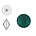 SWAROVSKI ELEMENTS Rivoli steen. MM12.0. 12mm. Emerald.