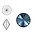 SWAROVSKI ELEMENTS Swarovski Rivoli puntsteen. MM14.0. 14mm. Denim Blue.