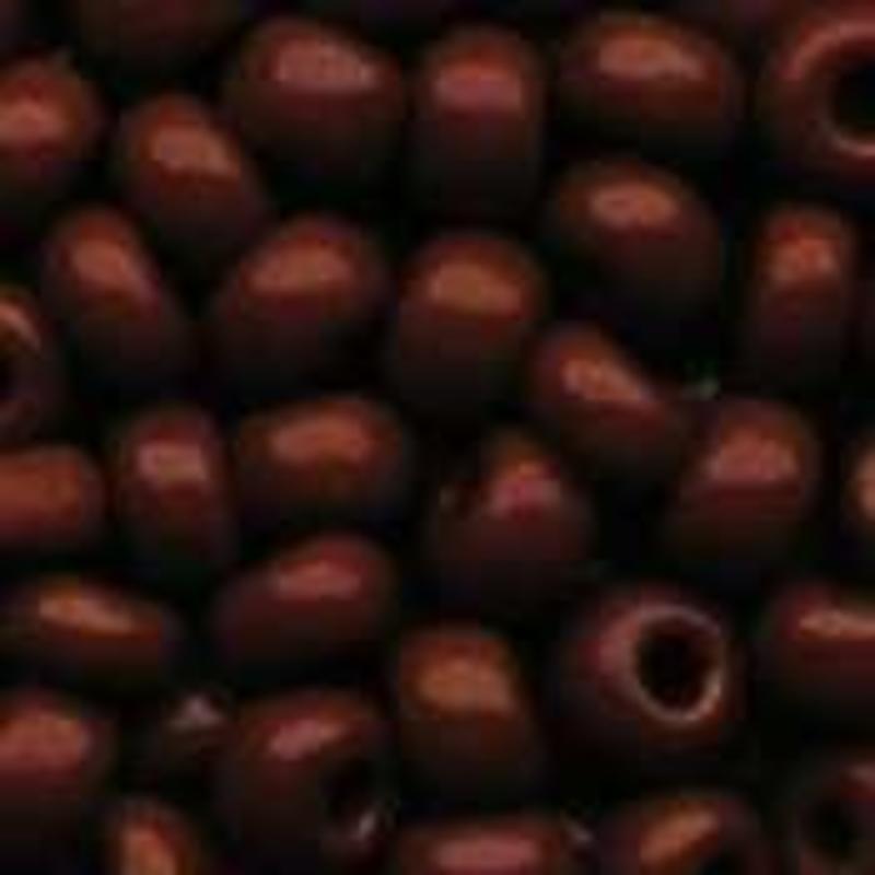 PRACHT Rocailles hoge kwaliteit Bruin. Opaque. 4.5mm. 17 gram voor