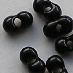 PRACHT Rocailles Farfalle. Zwart. 6.5mm. +/- 17 gram voor