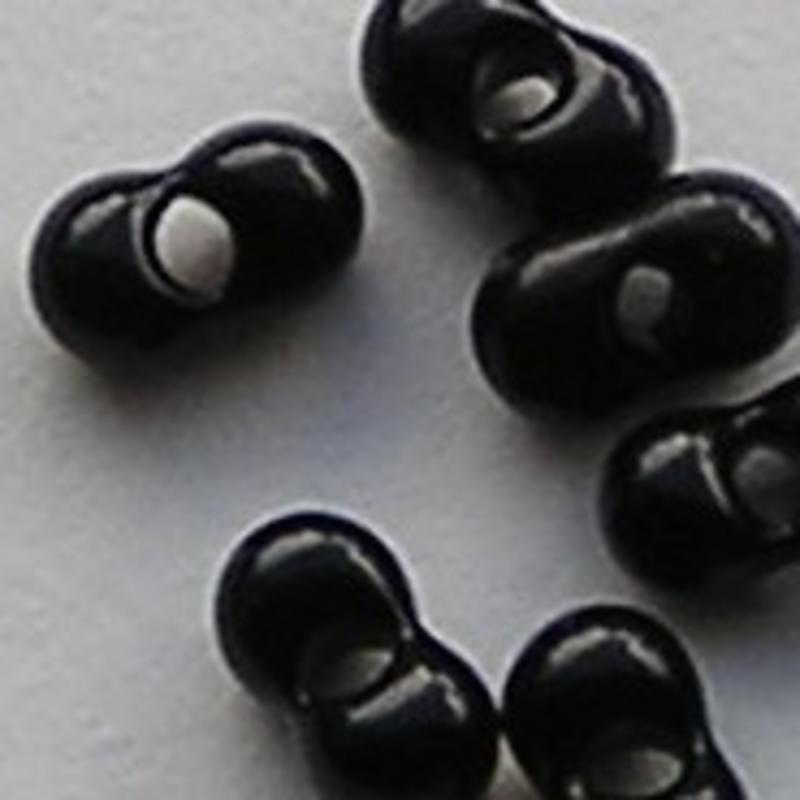 PRACHT Rocailles Farfalle. Zwart. 6.5mm. +/- 17 gram voor