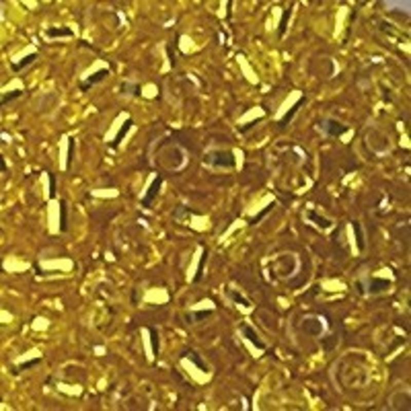 PRACHT Rocailles met zilverkern Geel. 2.6mm. Hoge kwaliteit ca. 17 gram voor
