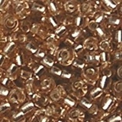 PRACHT Rocailles met zilverkern Oudroze. 2.6mm. Hoge kwaliteit ca. 17 gram voor