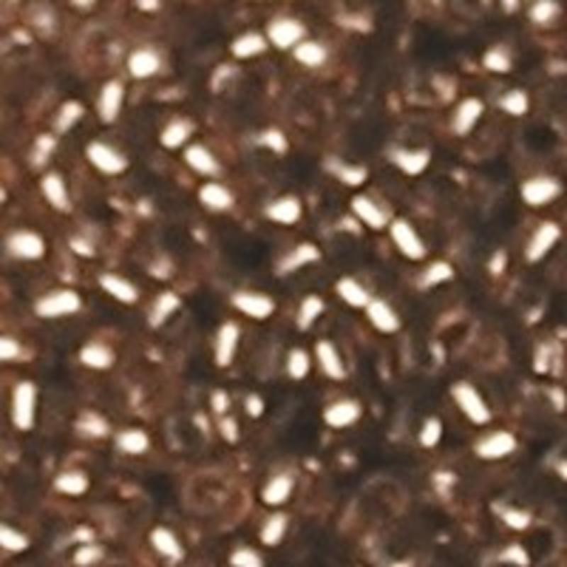 PRACHT Rocailles met zilverkern Donker Oudroze. 2.6mm. Hoge kwaliteit ca. 17 gram voor