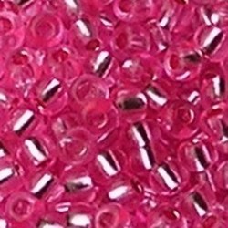 PRACHT Rocailles met zilverkern Roze. 2.6mm. Hoge kwaliteit ca. 17 gram voor