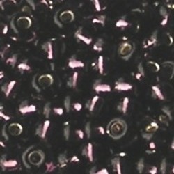 PRACHT Rocailles met zilverkern Amethist. 2.6mm. Hoge kwaliteit ca. 17 gram voor