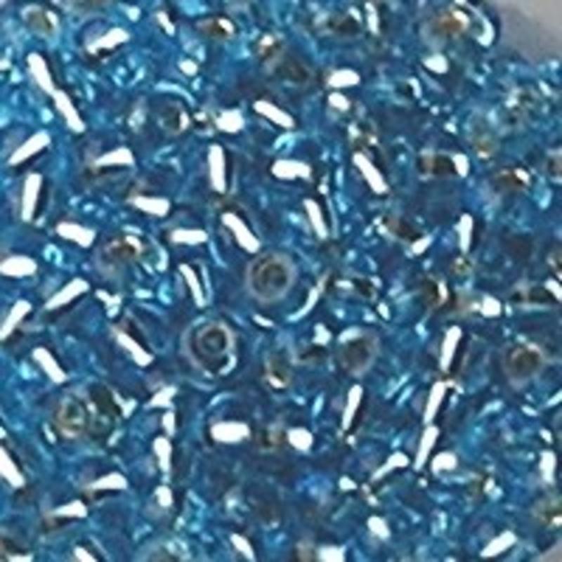 PRACHT Rocailles met zilverkern Aqua. 2.6mm. Hoge kwaliteit ca. 17 gram voor