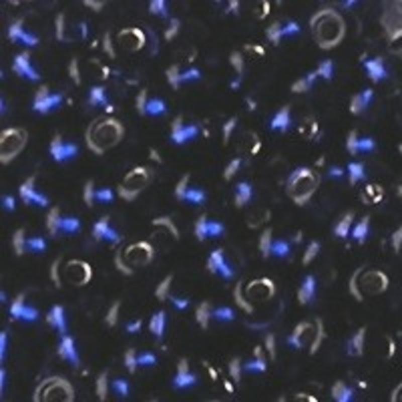 PRACHT Rocailles met zilverkern Donkerblauw. 2.6mm. Hoge kwaliteit ca. 17 gram voor