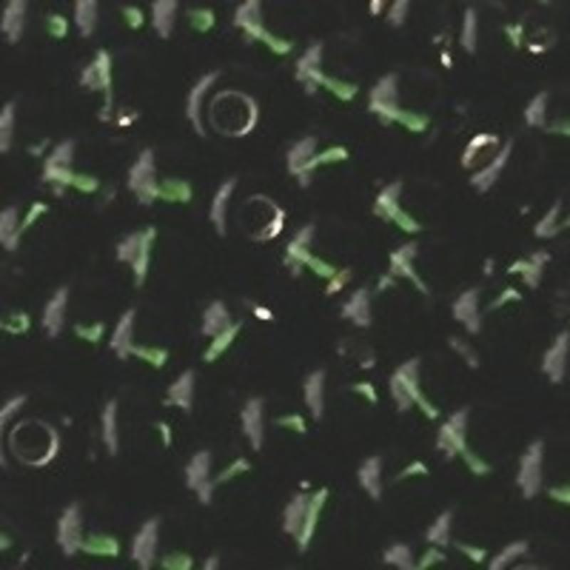 PRACHT Seed beads with silver core Dark Olivine. 2.6mm. High quality approx 12 grams