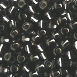 PRACHT Rocailles met zilverkern Black Diamond. 3.5mm. Hoge kwaliteit ca. 17 gram voor