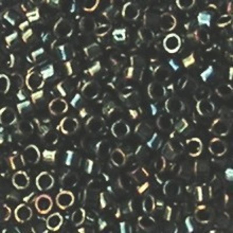 MIYUKI KRALEN Delica Beads. Tube 7.2 gram. Metallic Green.