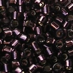 MIYUKI KRALEN Delica Beads 11/0. Tube 7.2 gram. Silverlined Mauve.