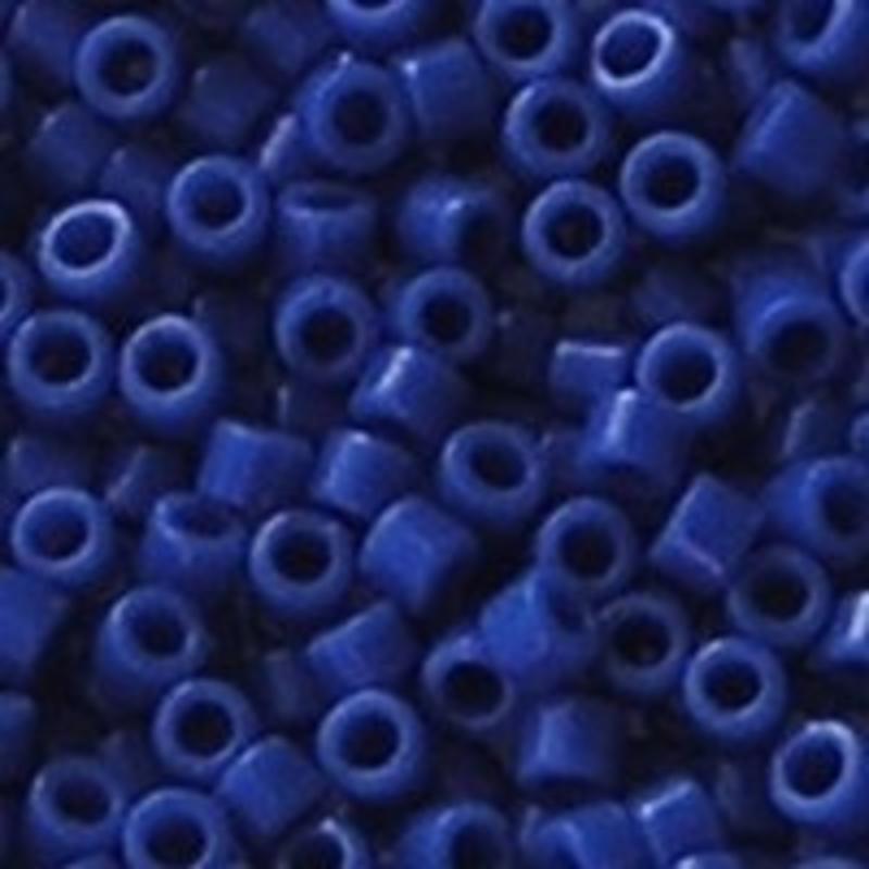 MIYUKI KRALEN Delica Beads 11/0. Tube 7.2 gram. Opaque Cyan Blue.
