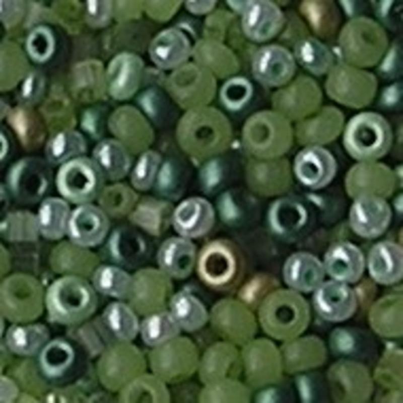 PRACHT Rocaillesmix. 2.6mm en 2x2mm. Hoge kwaliteit ca. 17 gram Greencolors voor