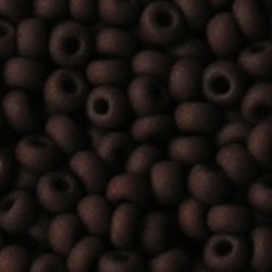 PRACHT Rocailles Mat Opaque Donkerbruin. 2.6mm. Hoge kwaliteit ca. 17 gram voor