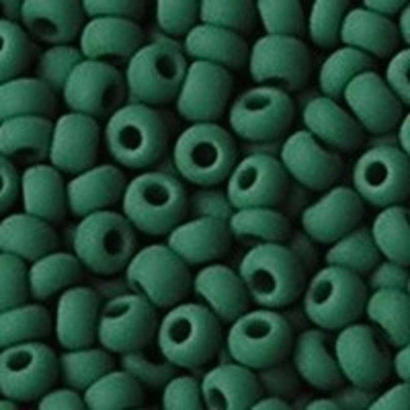 PRACHT Rocailles Mat Opaque Donkergroen. 2.6mm. Hoge kwaliteit ca. 17 gram voor