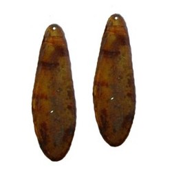 Dagger bead. 5x16mm. Tan Travertin Travertin. 100 stuks voor