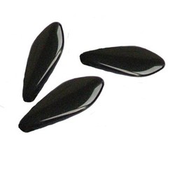 Dagger bead. 5x16mm. Jet. 100 stuks voor