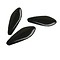 Dagger bead. 5x16mm. Jet. 100 stuks voor
